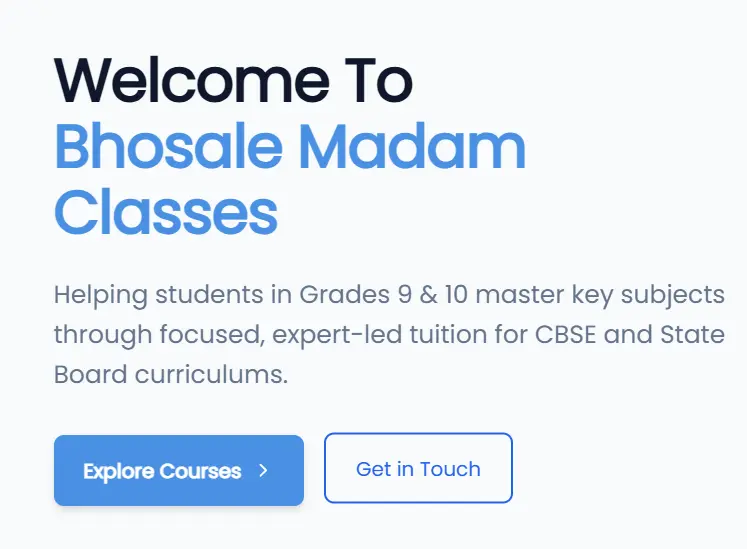Bhosale Madam Classes